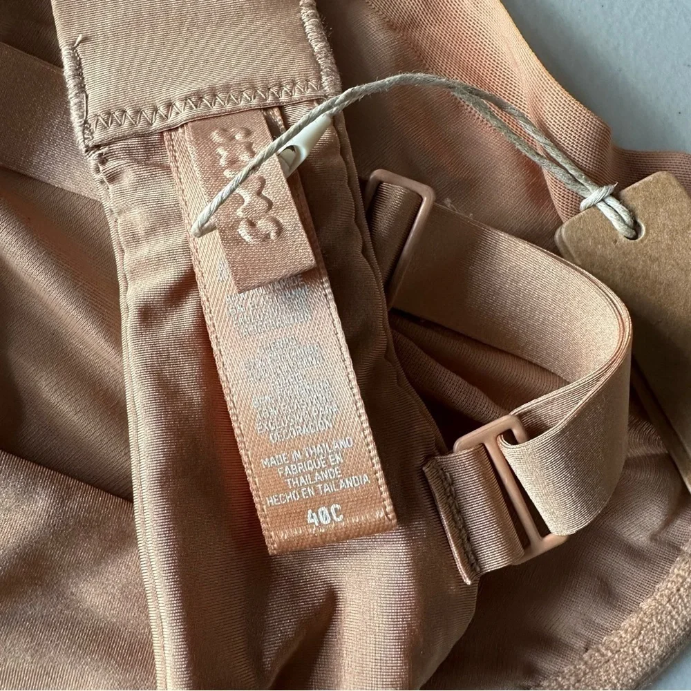 NWT Skims No Show Molded Unlined Demi Bra Sheer Ochre 40C